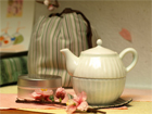 Special tea pot sold by Sumi no Yame tea